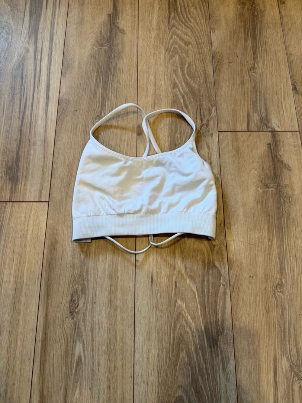 NVGTN White Strappy Sports Bra